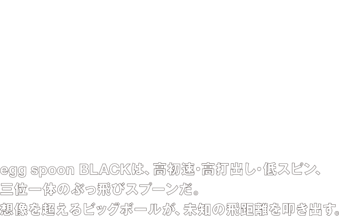 あの驚きが、進化、甦った。egg spoon BLACK